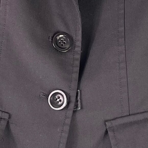 Express Blazer Jacket Size 12 Two Button Black Single Breasted Wool Blend - Picture 5 of 16